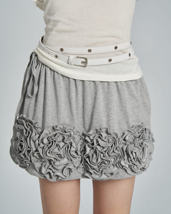 雲莉玫 重工立體花花短裙