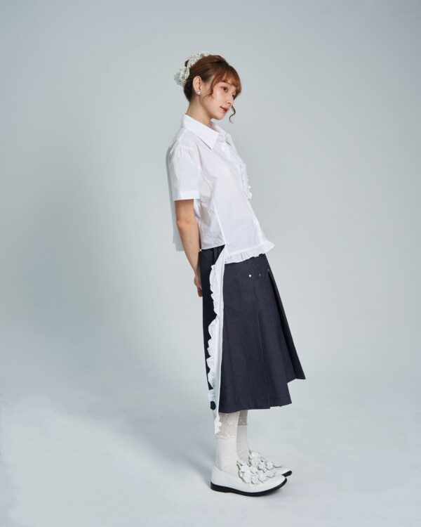 槴子花2Way綁帶襯衫