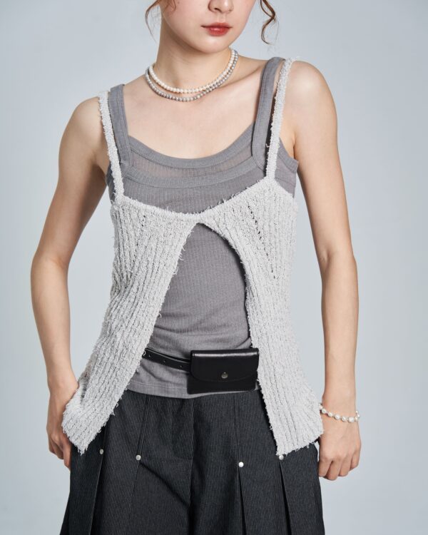 奶油海鹽鉤針背心