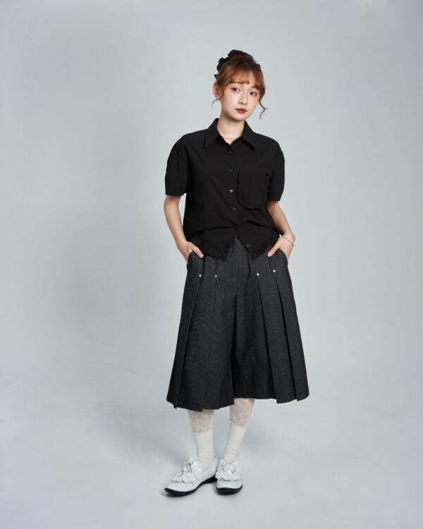 槴子花2Way綁帶襯衫