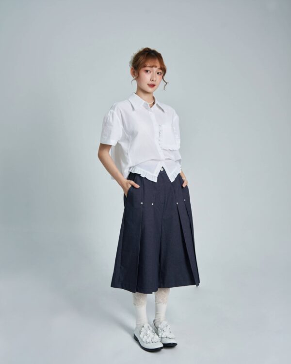 槴子花2Way綁帶襯衫