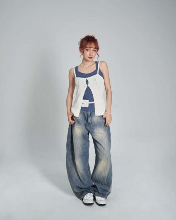 奶油海鹽鉤針背心