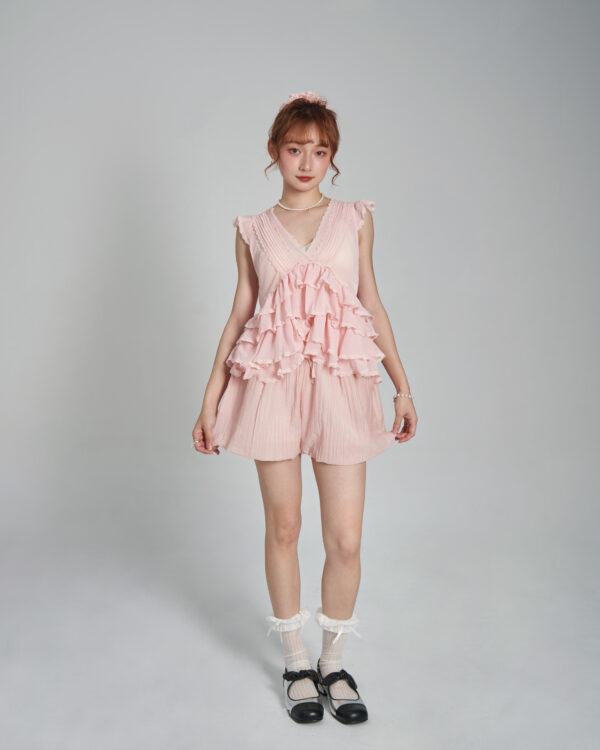 糖漬精靈 花瓣涼紗背心