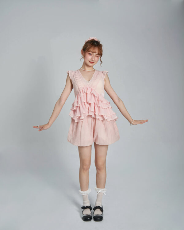 冰心雪紗泡芙短褲