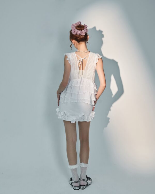 雲莉玫 重工立體花花短裙