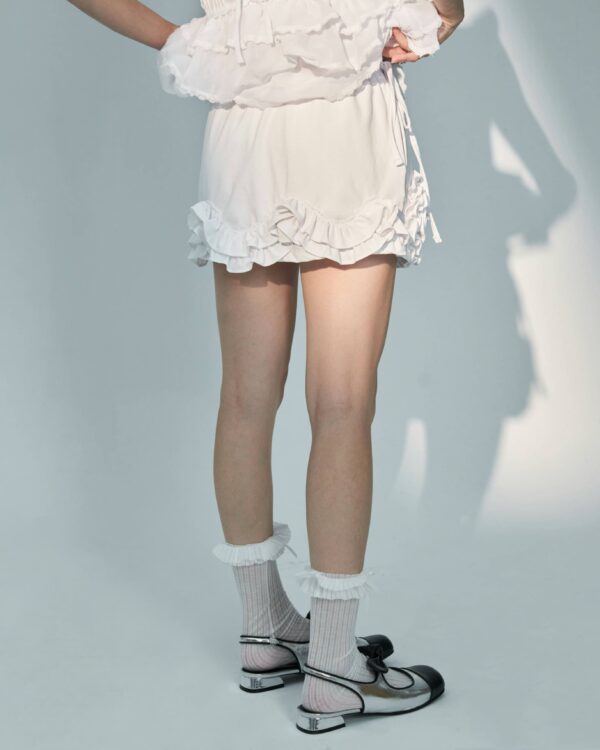 雲莉玫 重工立體花花短裙