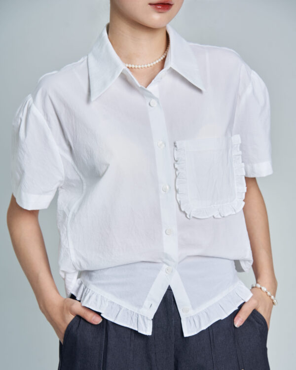 槴子花2Way綁帶襯衫