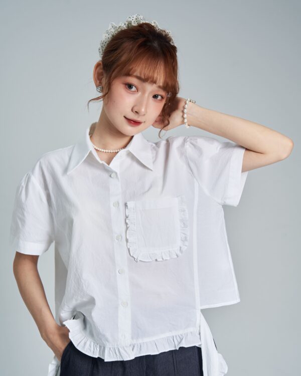 槴子花2Way綁帶襯衫