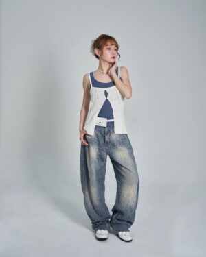 首圖 午後小樽 軟料闊腿牛仔褲